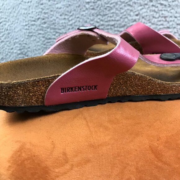 Birkenstock Pink Gizeh Sandals Size 34 Womens Open Toe Comfort Footbed - Picture 6 of 7